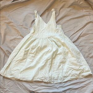 Charming Hope & Henry Quality Kids Casual Green & White Striped Dress